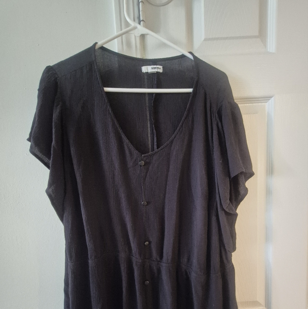 2X Sonoma Black Women's Blouse
